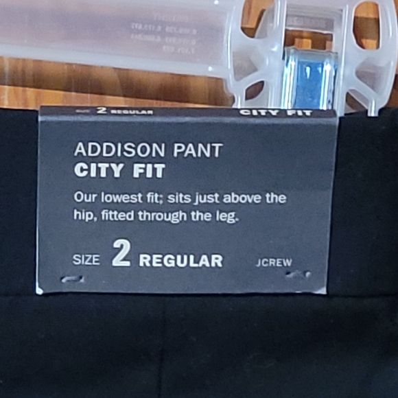 NWT J. Crew Addison Pant City Fit sz 2 Black Stretch - Picture 5 of 5